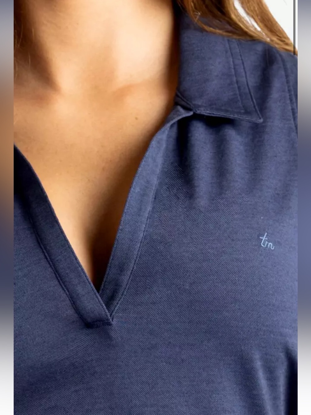 Travis Mathew Majorca Solid Sleeveless Polo Top Indigo Womens - Picture 2 of 4